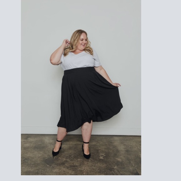 part and parcel Dresses & Skirts - Black knee length circle skirt